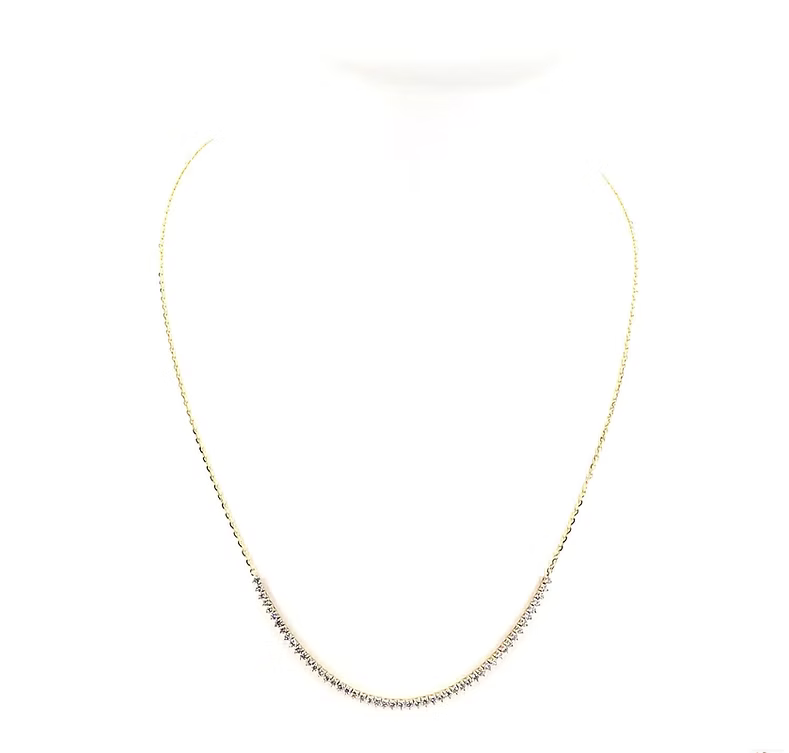 Straight Diamond Segment Necklace