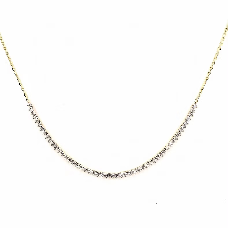 Straight Diamond Segment Necklace
